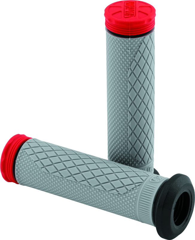 ProTaper Tri Density Full Diamond ATV Grips - Red - Dune Goons