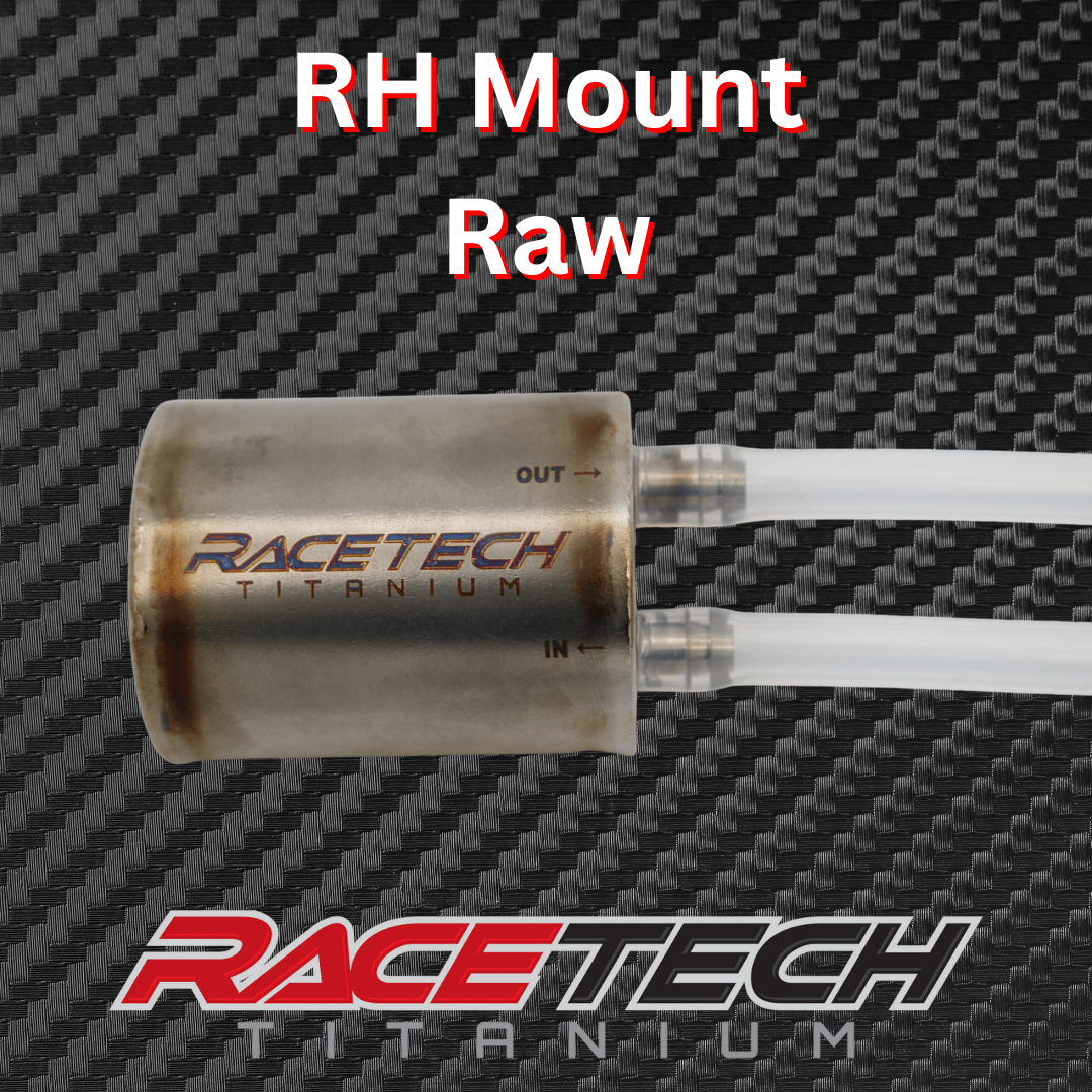 RaceTech Titanium Coolant Recovery Tank – RH Mount | Raw Finish - Dune Goons