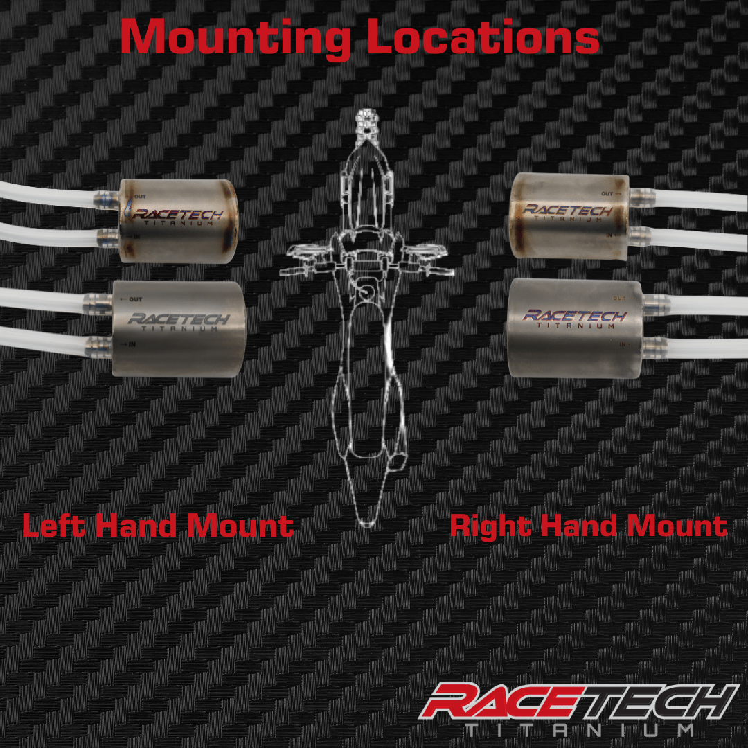 RaceTech Titanium Coolant Recovery Tank – RH Mount | Raw Finish - Dune Goons