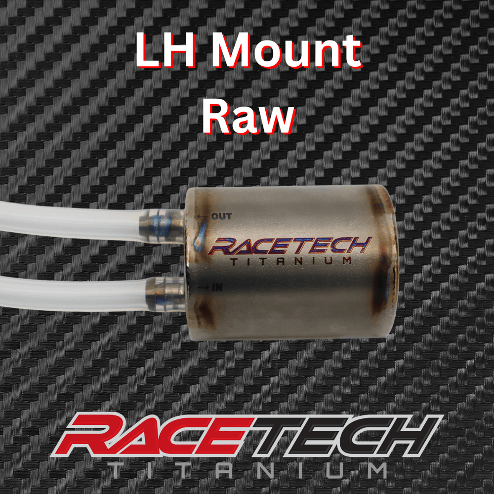 RaceTech Titanium Coolant Recovery Tank – RH Mount | Raw Finish - Dune Goons