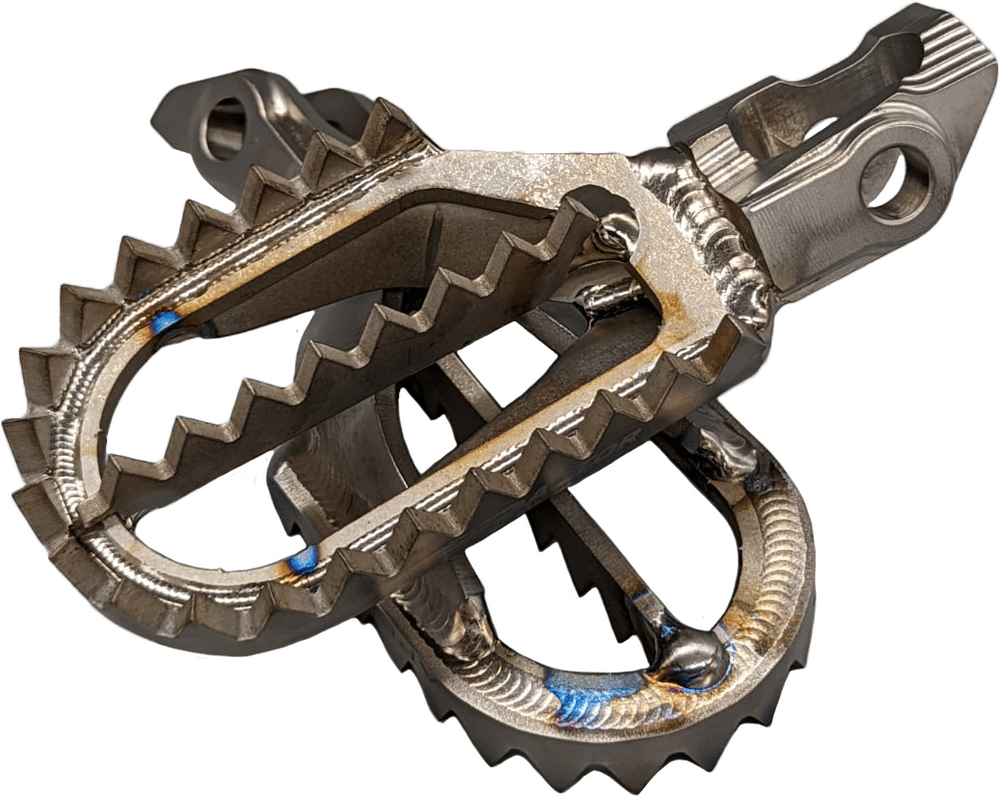 Raptor Titanium Foot Pegs 5mm Back KTM Husqvarna GasGas - Dune Goons