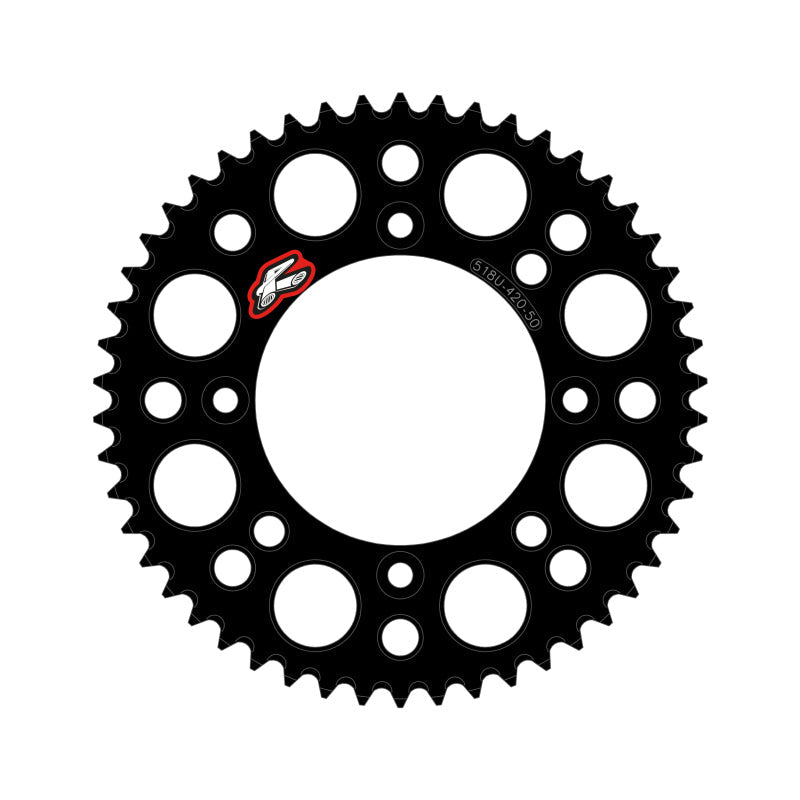 Renthal 2025 KTM 65 Rear Chain Wheel - Black 420 - 50GP Teeth - Dune Goons
