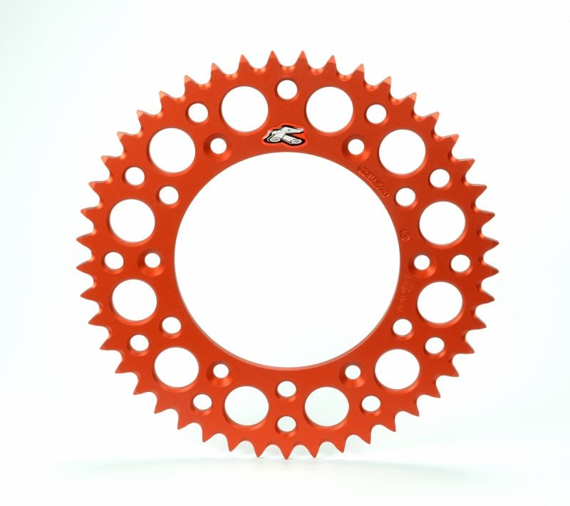 Renthal 21 - 24 KTM 85 SX Rear Grooved Sprocket - Orange 428 - 46P Teeth - Dune Goons