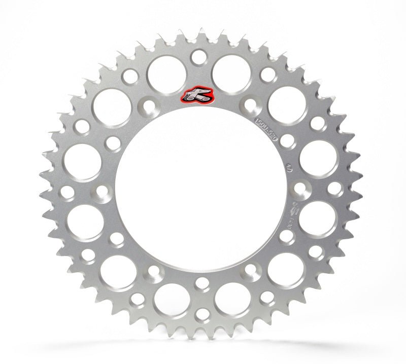 Renthal 89 - 06 Yamaha YFZ 350 Banshee/ YFM 660 Raptor Rear Grooved Sprocket - Silver 520 - 41P Teeth - Dune Goons