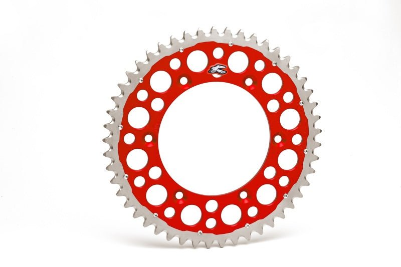 Renthal 92 - 24 Honda CR125R/250R/500R/ CRF250R/X/450R/RWE/RX Rear Twinring - Red 520 - 49P Teeth - Dune Goons