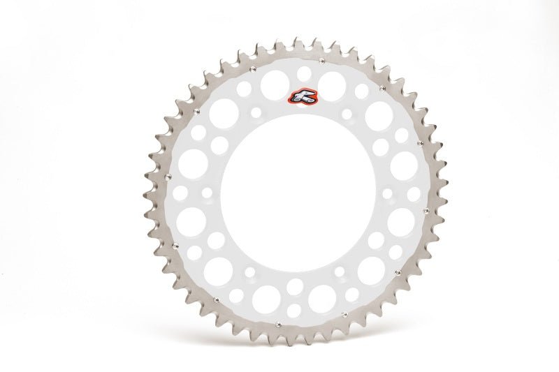 Renthal 92 - 24 Honda CR125R/250R/500R/ CRF250R/X/450R/RWE/RX Rear Twinring - Silver 520 - 49P Teeth - Dune Goons