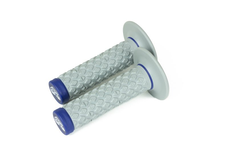 Renthal MX Dual Compound Grips Gray Blue Tapered Half Waffle - Dune Goons