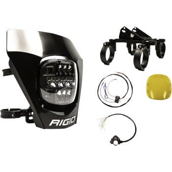Rigid Adapt XE LED Headlight – Black Moto Kit (2001 - 2427) - Dune Goons