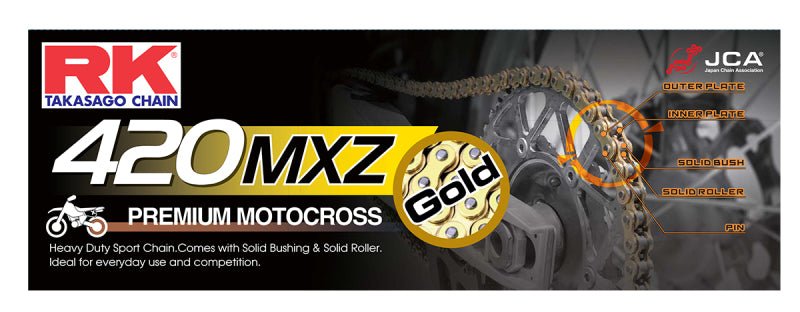 RK 420MXZ Non - Sealed Chain Gold 120 Link - Dune Goons