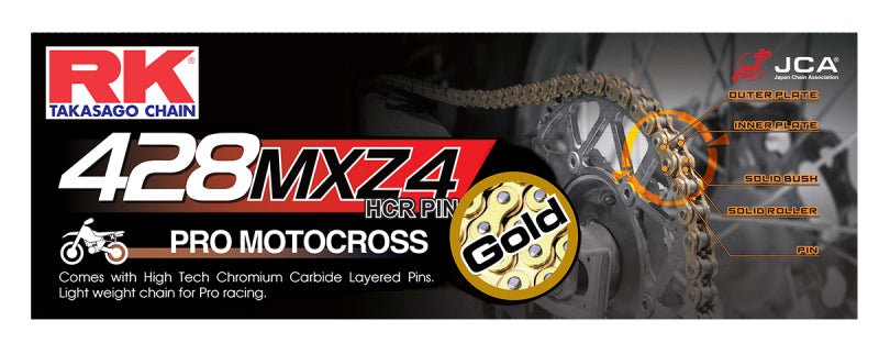 RK 428MXZ Non - Sealed Chain Gold 120 Link - Dune Goons