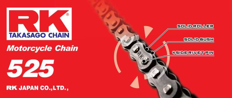 RK 525 Standard Chain Natural 100 Foot Bulk Roll - Dune Goons