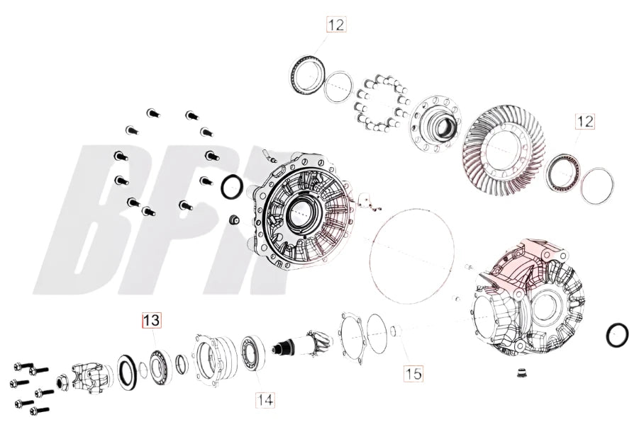 22-24 Polaris RZR Pro R Pro-R Complete SKF Upgrade Rear Differential Bearing Kit