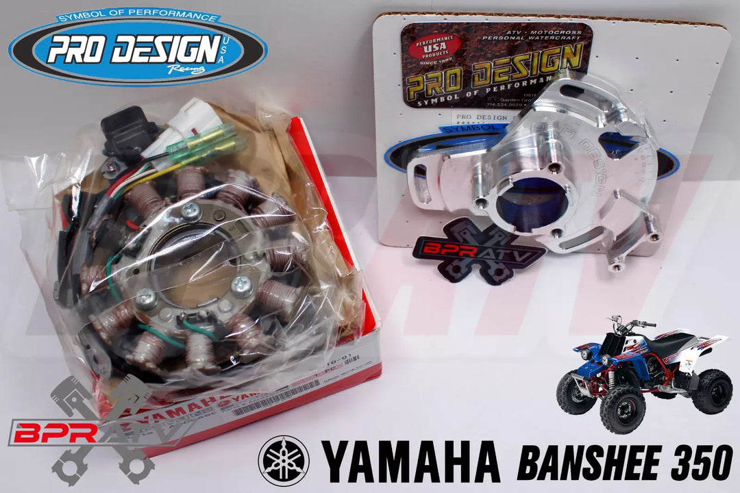 Yamaha Banshee 350 GENUINE OEM Stator & Pro Design Stator Plate 3GG-85510-01-00