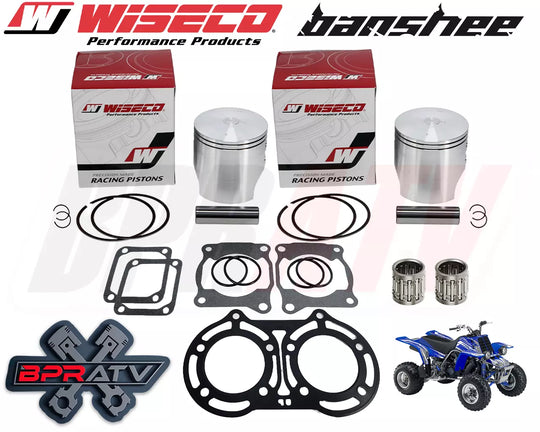 Banshee 64mm Stock Bore 4mil STROKER Wiseco Pistons Bearings Top End Gaskets Kit