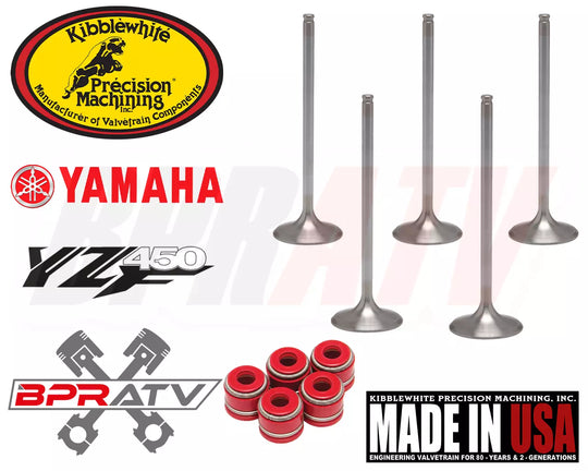 Yamaha YZ450F YZ 450F Stock Size Kibblewhite Intake Exhaust Valves RED Seals Kit