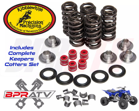 YFZ450R YFZ 450R KIBBLEWHITE +1mm Intake Exhaust Valves Titanium Spring Kit Seal