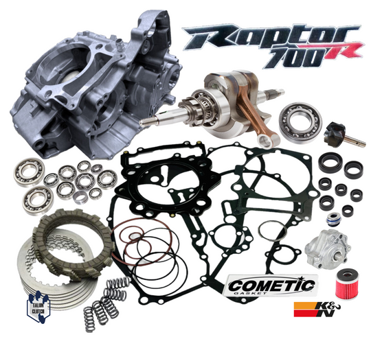 Raptor 700 700R Cases Bottom End Rebuild Complete Motor Engine Crankcases