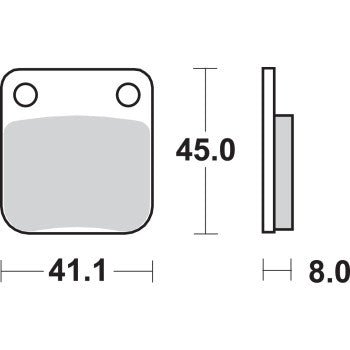 SBS 536HF HF Street Ceramic Brake Pads – Yamaha Banshee, Suzuki LT - Z400, Kawasaki KFX400 - Dune Goons