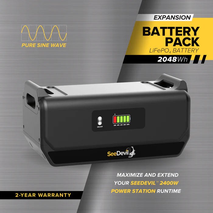 SeeDevil G1 2048Wh Expansion Battery Pack for 2400W Power Station – SD - PPS - EXP - 2048 - G1 - Dune Goons