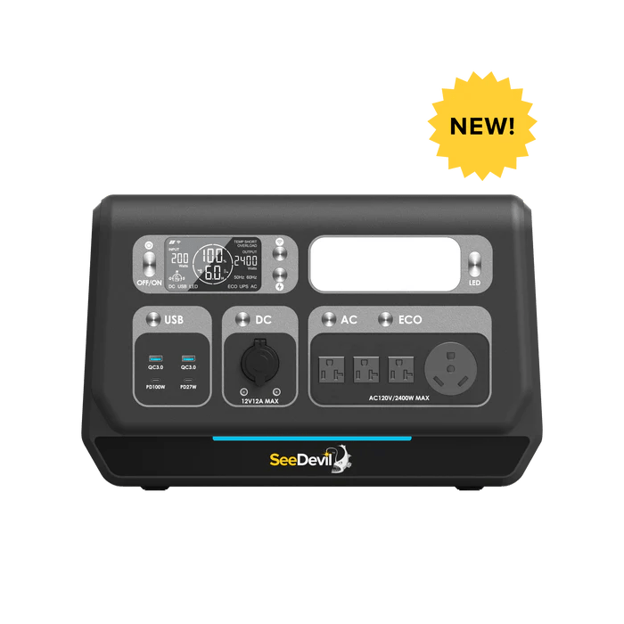 SeeDevil G3 2400W 2048Wh Portable Power Station – Expandable LiFePO4 SD - PPS2400 - G1 - Dune Goons