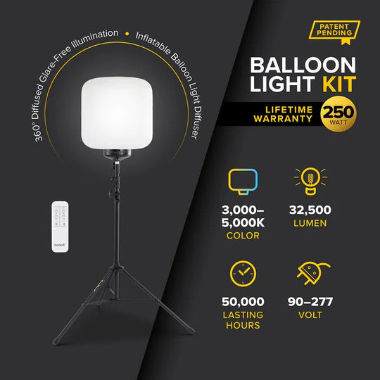 SeeDevil G3 250 Watt Balloon Light Kit – 32,500 Lumen Glare - Free Flood SD - 250W - KIT - G3 - Dune Goons