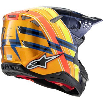 Supertech M10 TLD MIPS Helmet – Alpinestars Blue/Orange/Fluo Red - Dune Goons