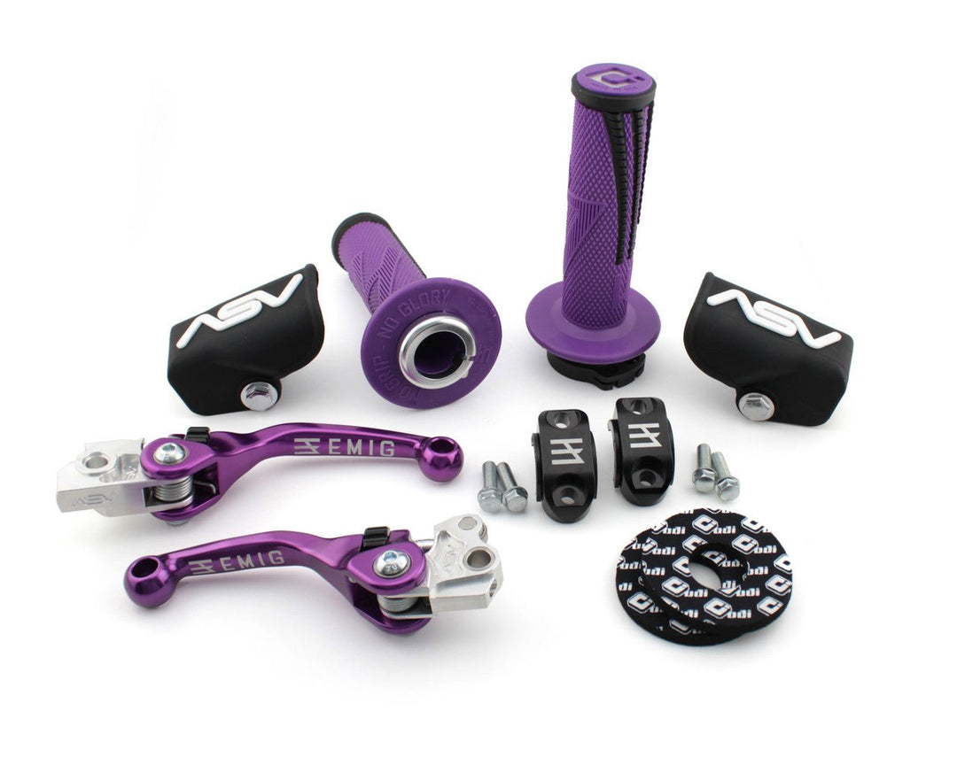 ASV F4 Pro Pack+ Levers & ODI Grips Yamaha YZ65 18-25 YZ85 02-25 ELF40106YPX-K - Dune Goons