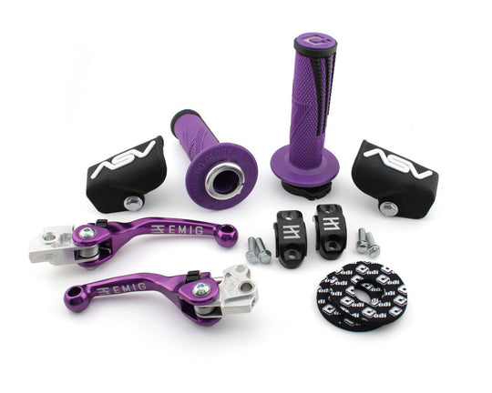 ASV F4 Pro Pack+ Levers & ODI Grips Yamaha YZ65 18-25 YZ85 02-25 ELF40106YPX-K - Dune Goons