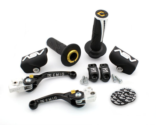 ASV F4 Pro Pack+ Levers & ODI Grips Yamaha YZ65 18-25 YZ85 02-25 ELF40106YPX-K - Dune Goons