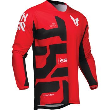 THOR LAUNCHMODE Forge Jersey – Red (S–3XL) | MX Race Jersey - Dune Goons