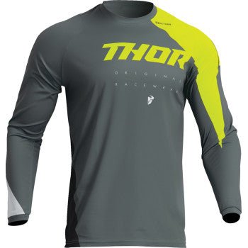 THOR Sector Edge Jersey – Gray/Acid (Medium) | MX Closeout - Dune Goons