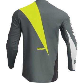 THOR Sector Edge Jersey – Gray/Acid (Medium) | MX Closeout - Dune Goons
