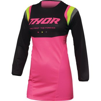 THOR Women’s Pulse REV Jersey – Charcoal/Pink (S–2XL) | Off - Road Jersey - Dune Goons