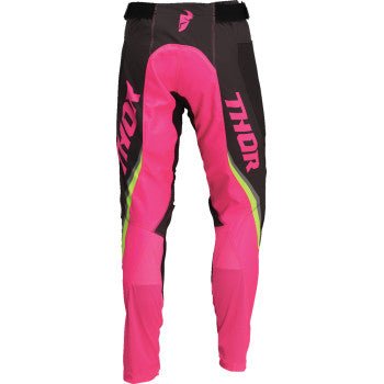 THOR Women’s Pulse Rev Pants – Charcoal/Pink (3/4–9/10) | MX Pants - Dune Goons