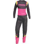 THOR Women’s Pulse Rev Pants – Charcoal/Pink (3/4–9/10) | MX Pants - Dune Goons