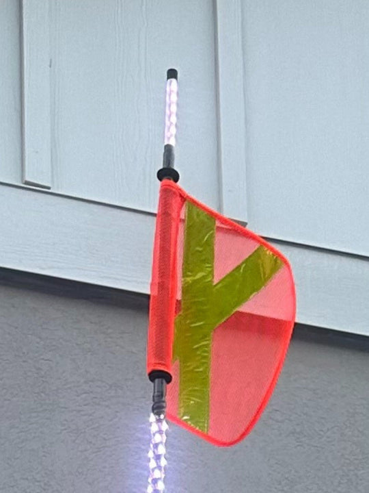 8' LED Whip Xtreme Mining Industrial Safety Single Whip
