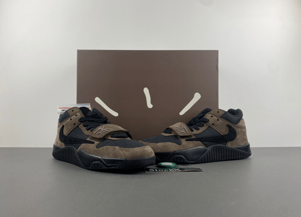 Travis Scott x Air Jordan 1 Low "Jack" – Olive/Black/Brown - Dune Goons