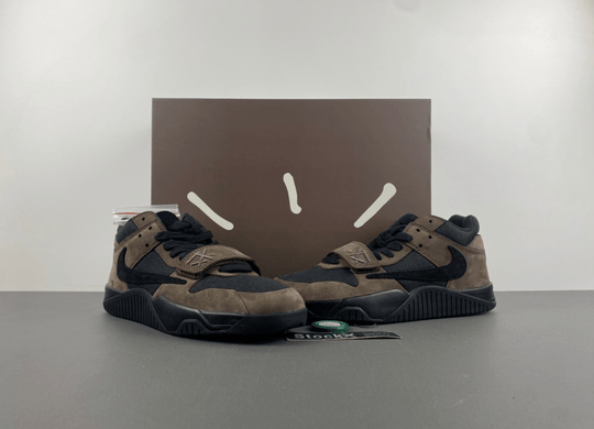 Travis Scott x Air Jordan 1 Low "Jack" – Olive/Black/Brown - Dune Goons