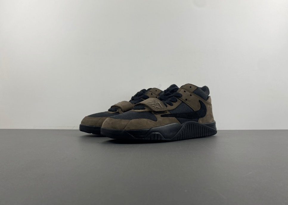 Travis Scott x Air Jordan 1 Low "Jack" – Olive/Black/Brown - Dune Goons
