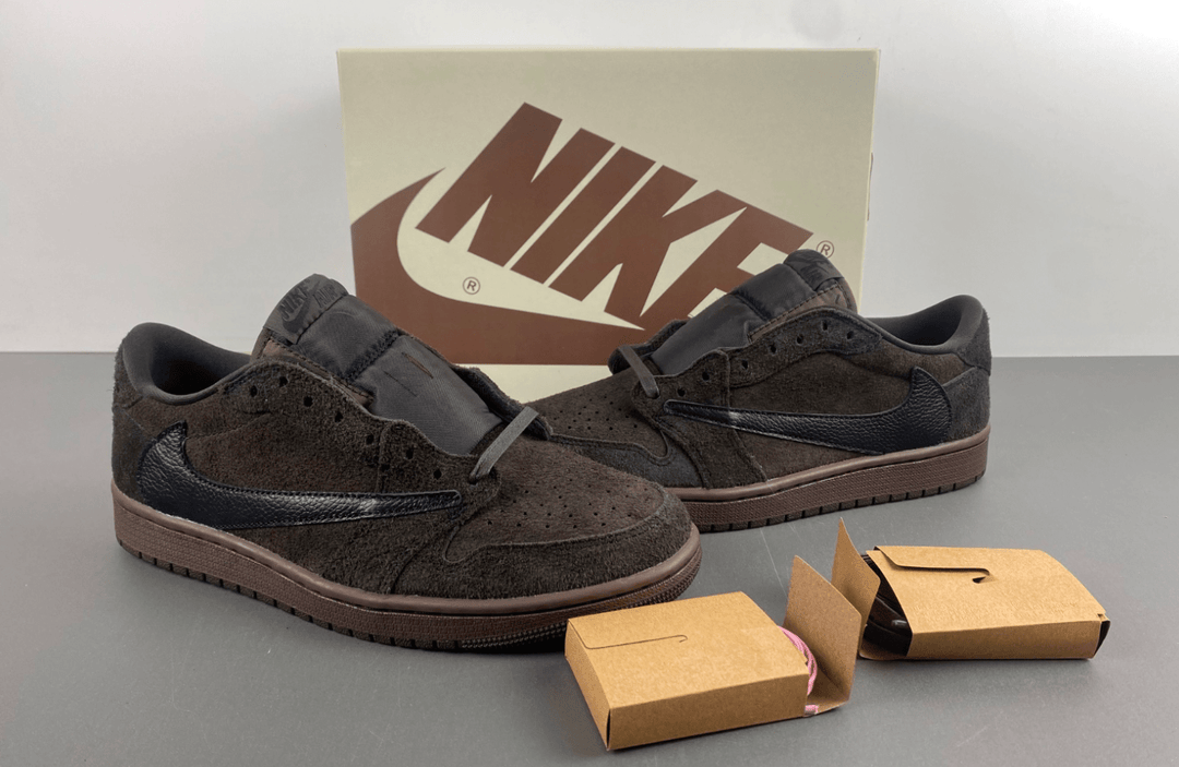 Travis Scott x Air Jordan 1 Low OG "Velvet Brown" DM7866 - 202 – Dark Brown - Dune Goons