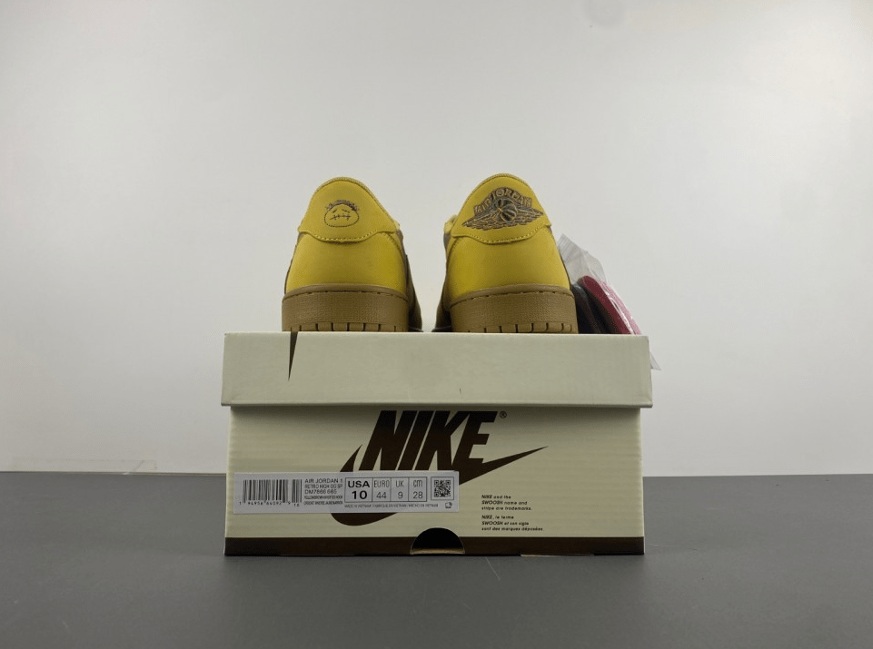 Travis Scott x Air Jordan 1 Low "Yellow Card" DM7866 - 665 – Canary/Black - Dune Goons