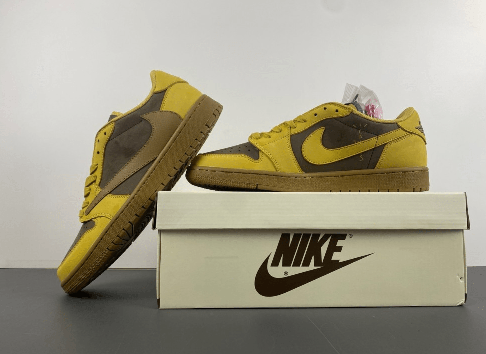 Travis Scott x Air Jordan 1 Low "Yellow Card" DM7866 - 665 – Canary/Black - Dune Goons