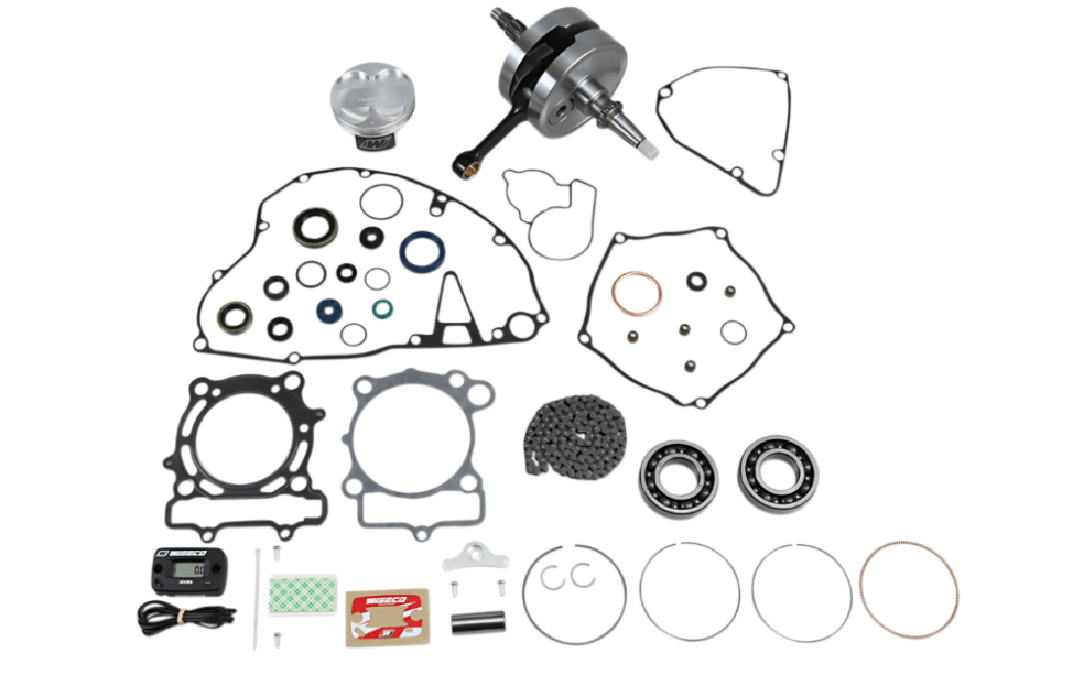 Wiseco Garage Buddy Complete 4 - Stroke Engine Rebuild Kit - Kawasaki KX250F (2007 - 2008) - 77.00mm Bore - Dune Goons