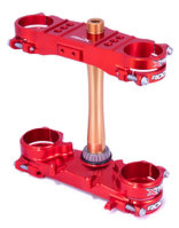 XTrig ROCS Tech Triple Clamp Honda CRF250R CRF450R 2021+ 22mm Red - Dune Goons