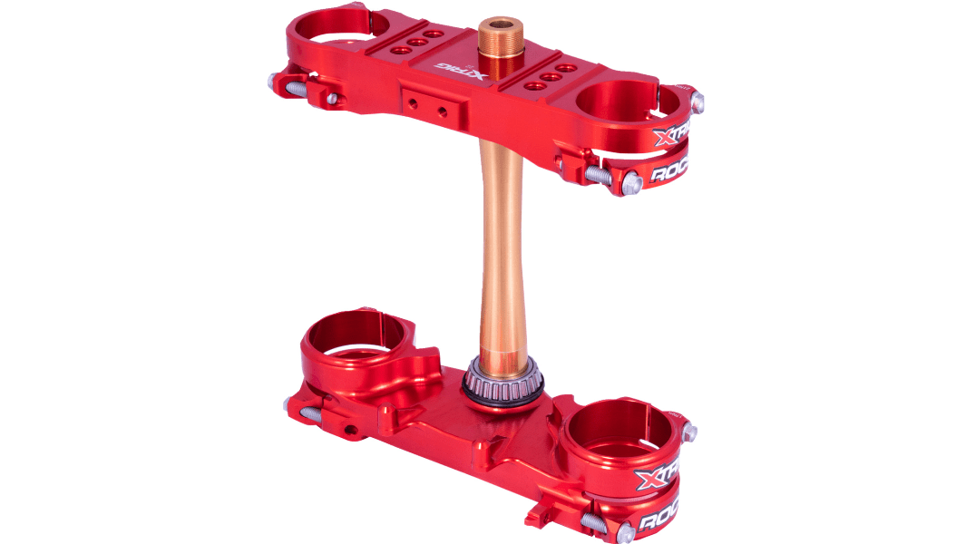 XTRIG ROCS Triple Clamp – Red – CRF450R/CRF250R (2021–2025) - Dune Goons