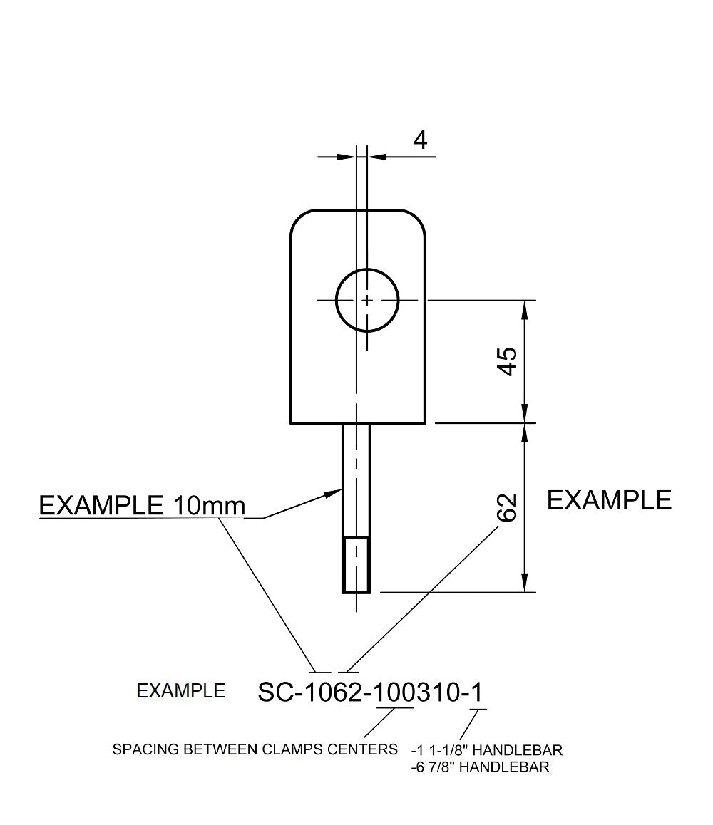 Yamaha YZ450F/FX & YZ250F Shock & Vibe Handlebar Clamps (2014+) - Dune Goons