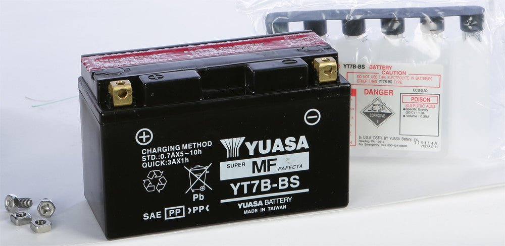 Yuasa YT7B - BS AGM Battery – Yamaha YFZ450 2004–2013 (Maintenance - Free) - Dune Goons