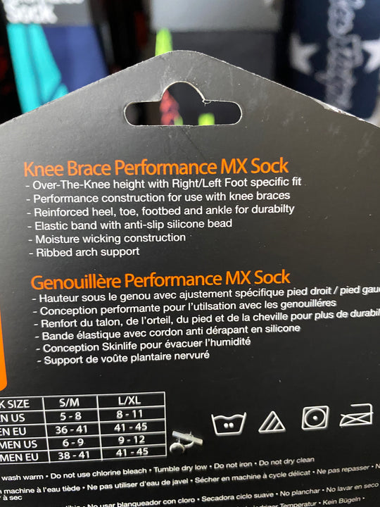 REV Knee Brace Performance Moto Black/Red- 100%