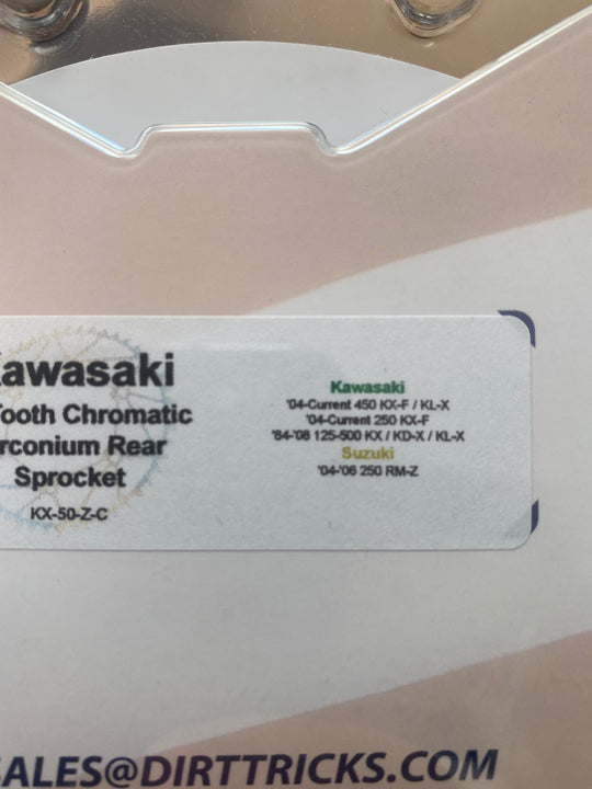 Kawasaki Rear Sprocket - Dirt Tricks - Chromium