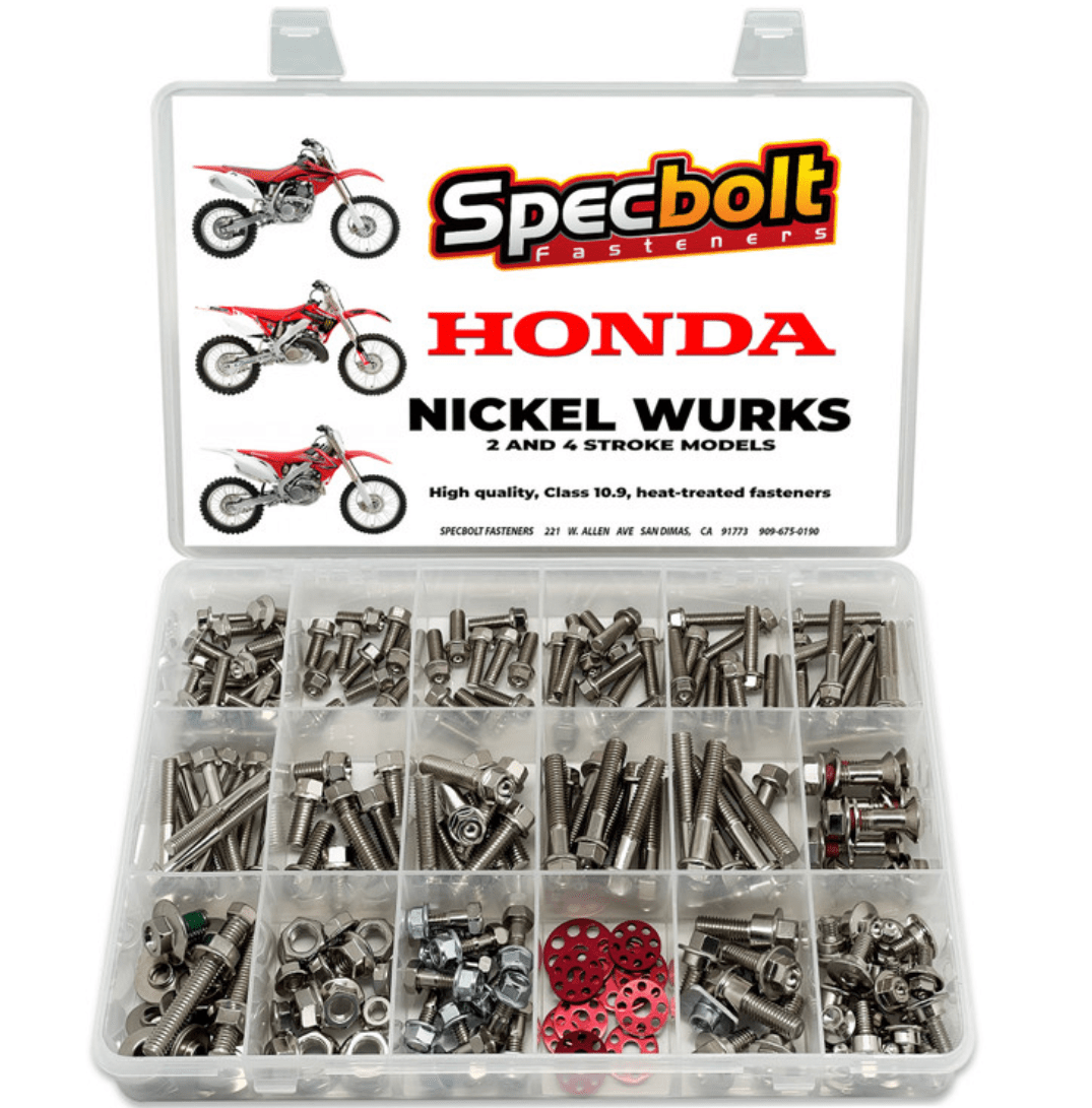 Honda CR & CRF Dress Up Bolt Kit - Nickel Wurks - Dune Goons